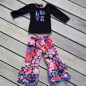 Cute boutique 4/5t little girls outfit